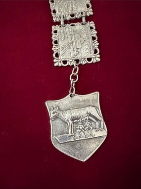 Roma Vintage Silver Souvenir Link Bracelet